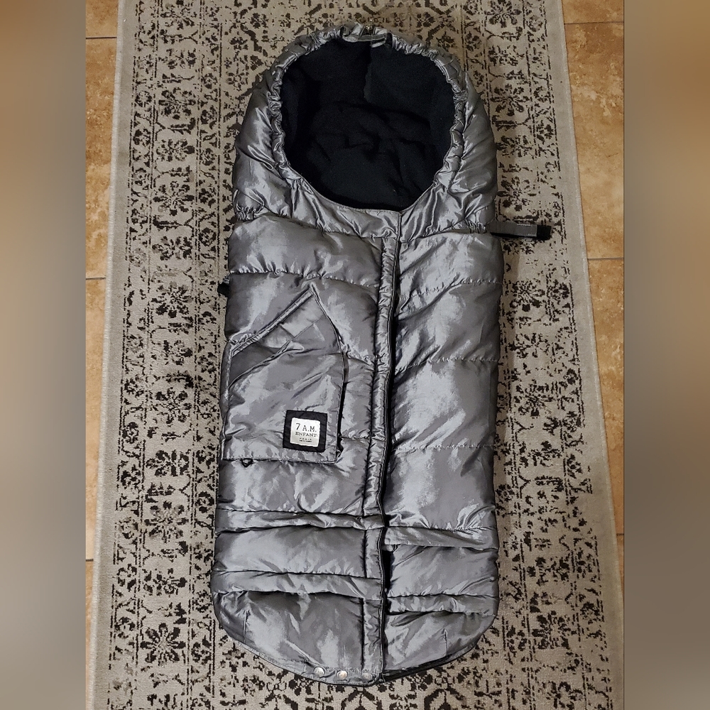 7 A.M. Enfant Blanket 212 Evolution Footmuff - Metallic Grey